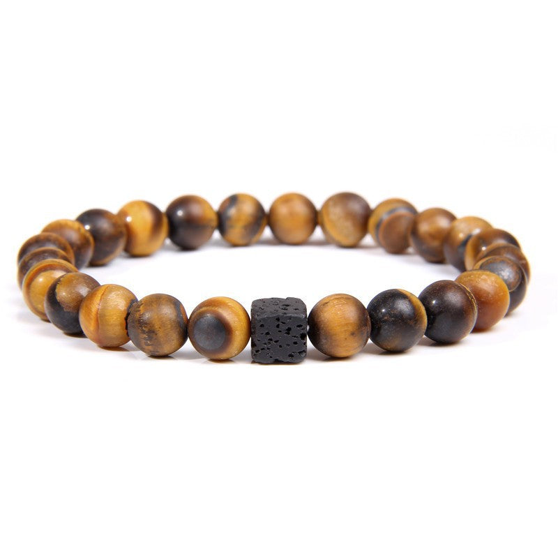 Natural Yellow Tiger Eye Bracelet For Men - 0 - Bijou Her -  -  - 