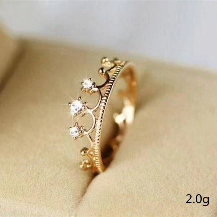 Women's Simple Fashion Crown Shape Ring - 0 - Bijou Her -  -  - 