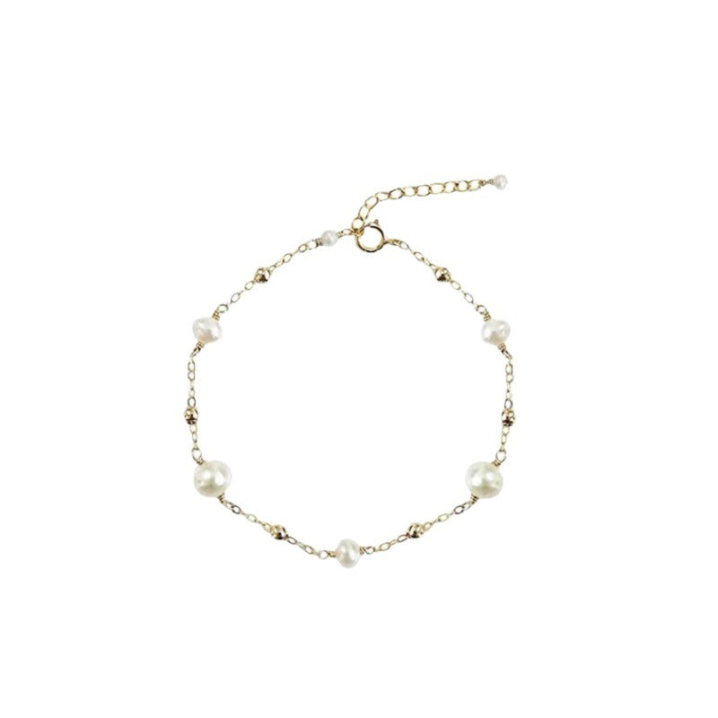 Women's Baby's Breath Freshwater Pearl Bracelet - 0 - Bijou Her -  -  - 