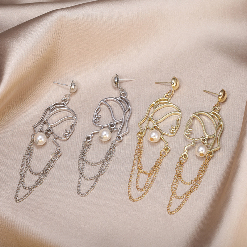 Korean Hollow Long Tassel Earrings - 0 - Bijou Her -  -  - 