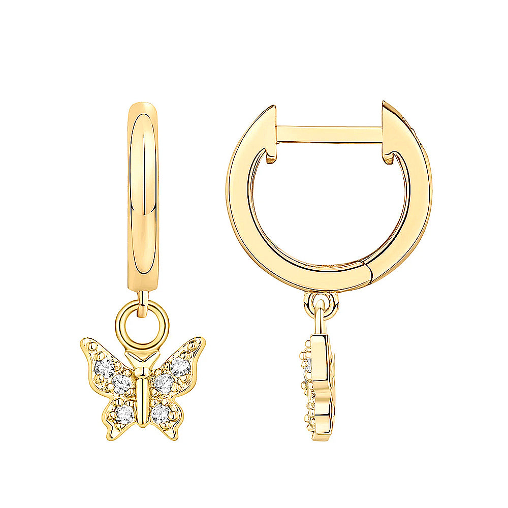 Women's Geometric Diamond Pearl Lock Earrings - 0 - Bijou Her - Color -  - 