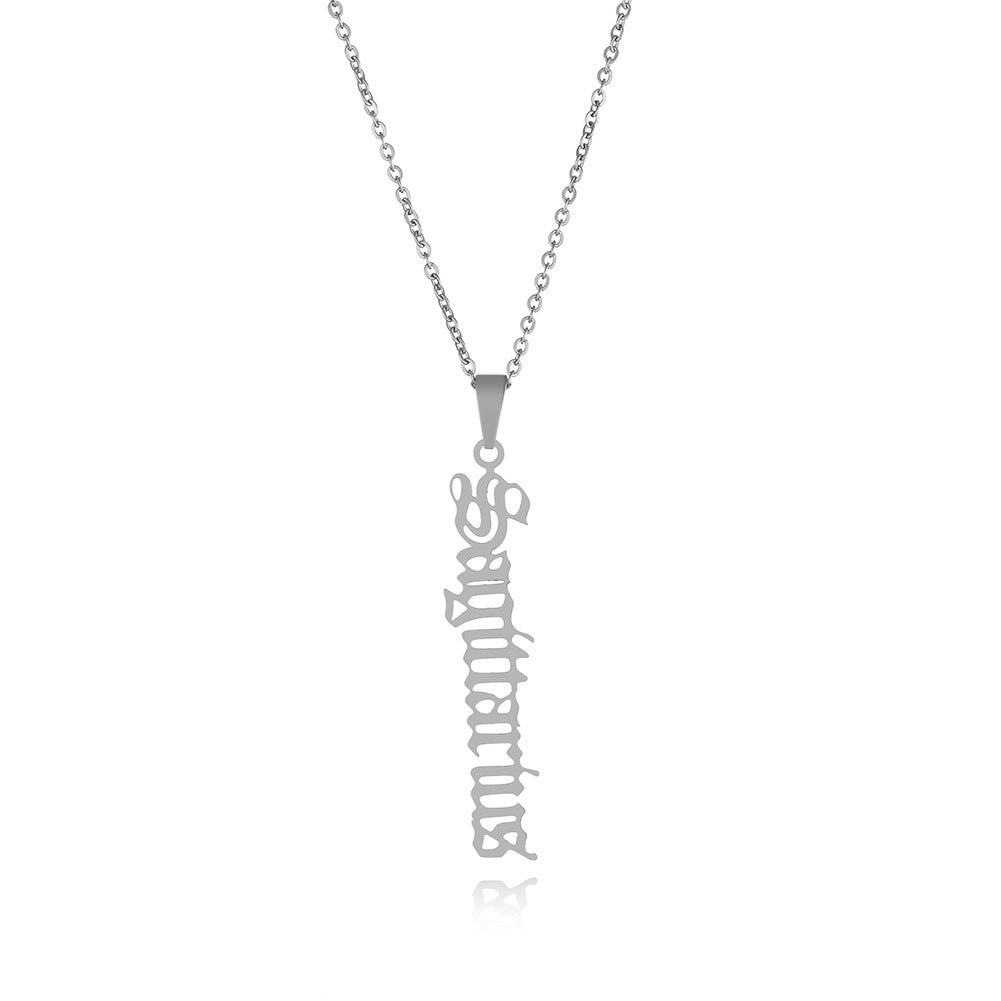 Twelve Constellations Necklace Fashion Stainless Steel - 0 - Bijou Her - Color - style - 