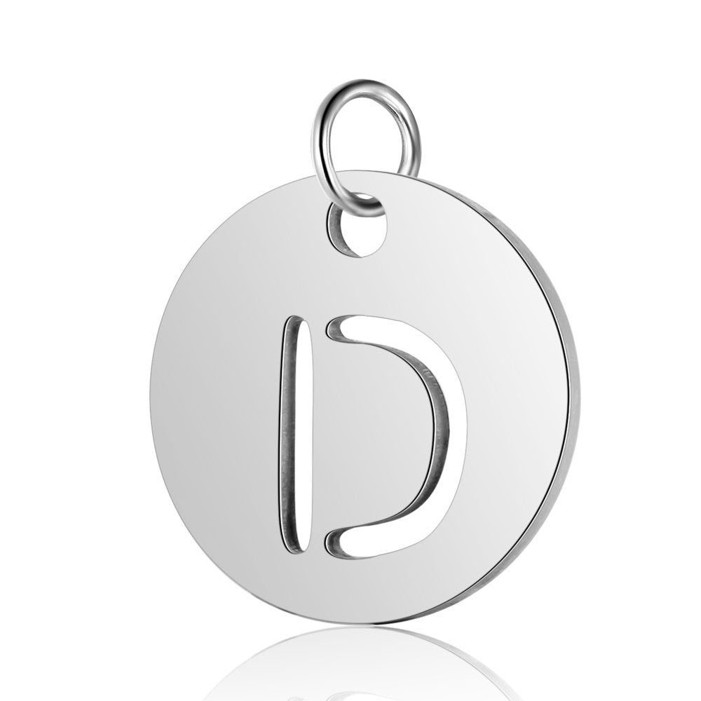 Titanium Steel Hollow Letter Pendant - 0 - Bijou Her - style -  - 