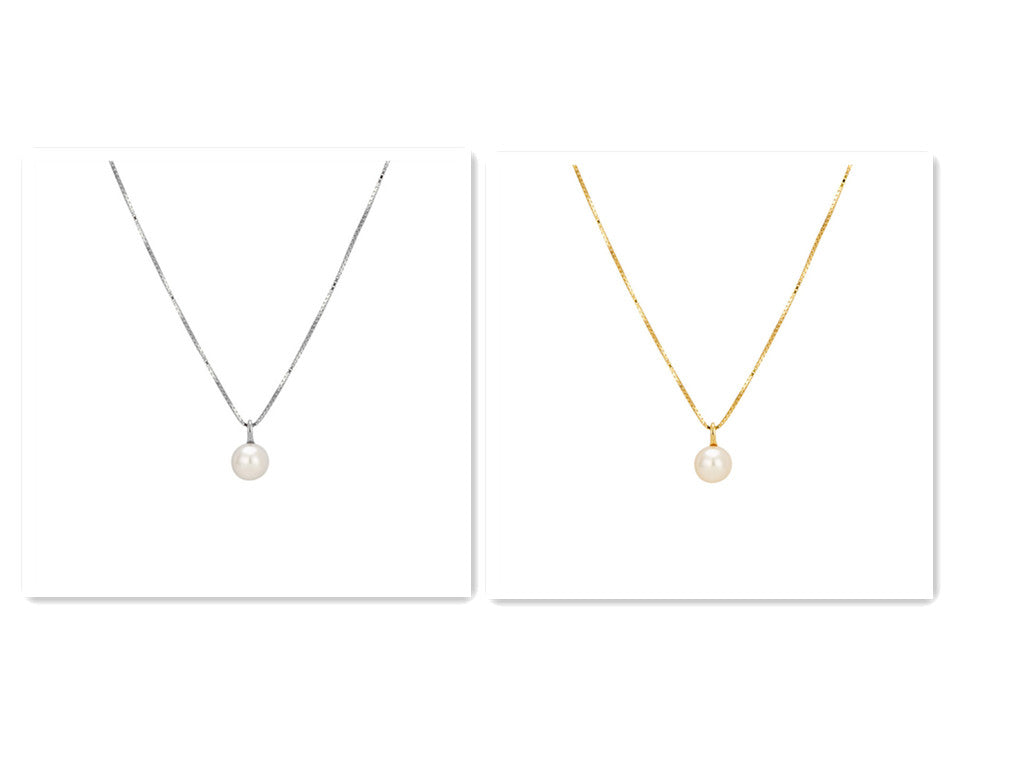 Pearl Necklace Female Pendant Temperament Clavicle Chain - 0 - Bijou Her -  -  - 