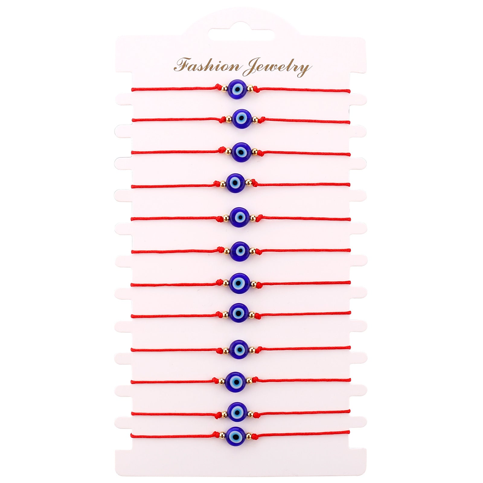 Red Rope Bracelet Evil Eye Knitting - 0 - Bijou Her - style -  - 