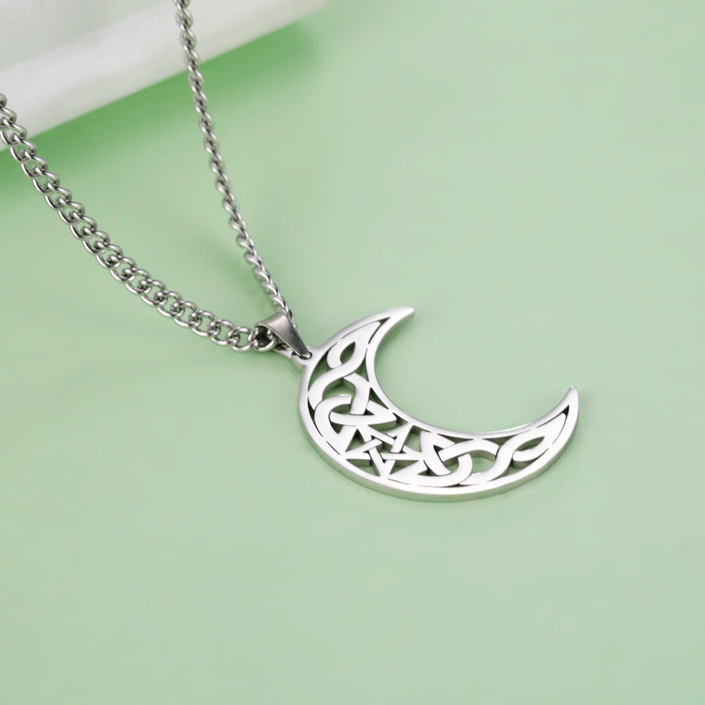 New Moon Pendant Necklace Couple - 0 - Bijou Her -  -  - 