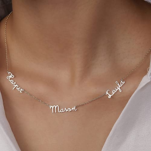 Personalized Children's Name Necklace - 925 Sterling Silver & 18K Gold Plated, Gift for Mom, Grandma, Mother's Day - Necklaces - Bijou Her -  -  - 