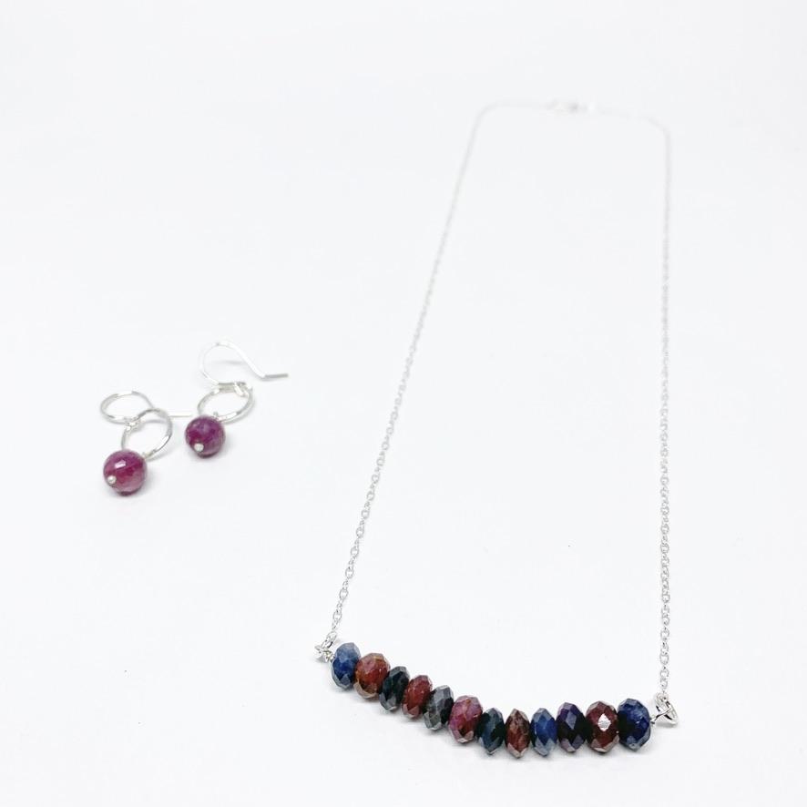 Natural Ruby Gemstone Drop Earrings - Handmade Jewelry for Women - Jewelry & Watches - Bijou Her -  -  - 