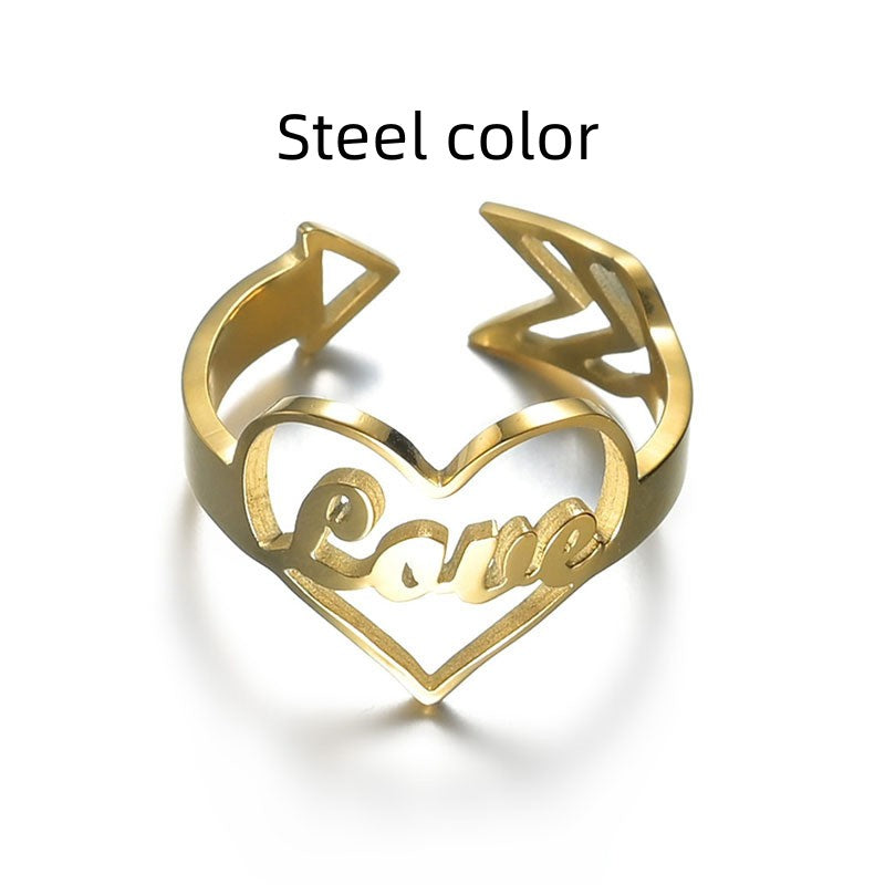 Personalized Stainless Steel Name Ring Creativity - 7 - Bijou Her - Color -  - 