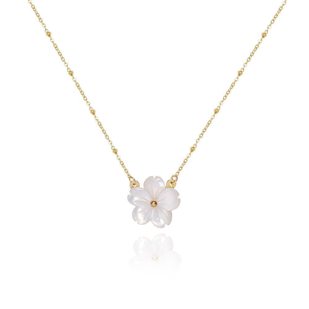 Simple Temperament Exquisite Flower Necklace - 0 - Bijou Her - Color -  - 