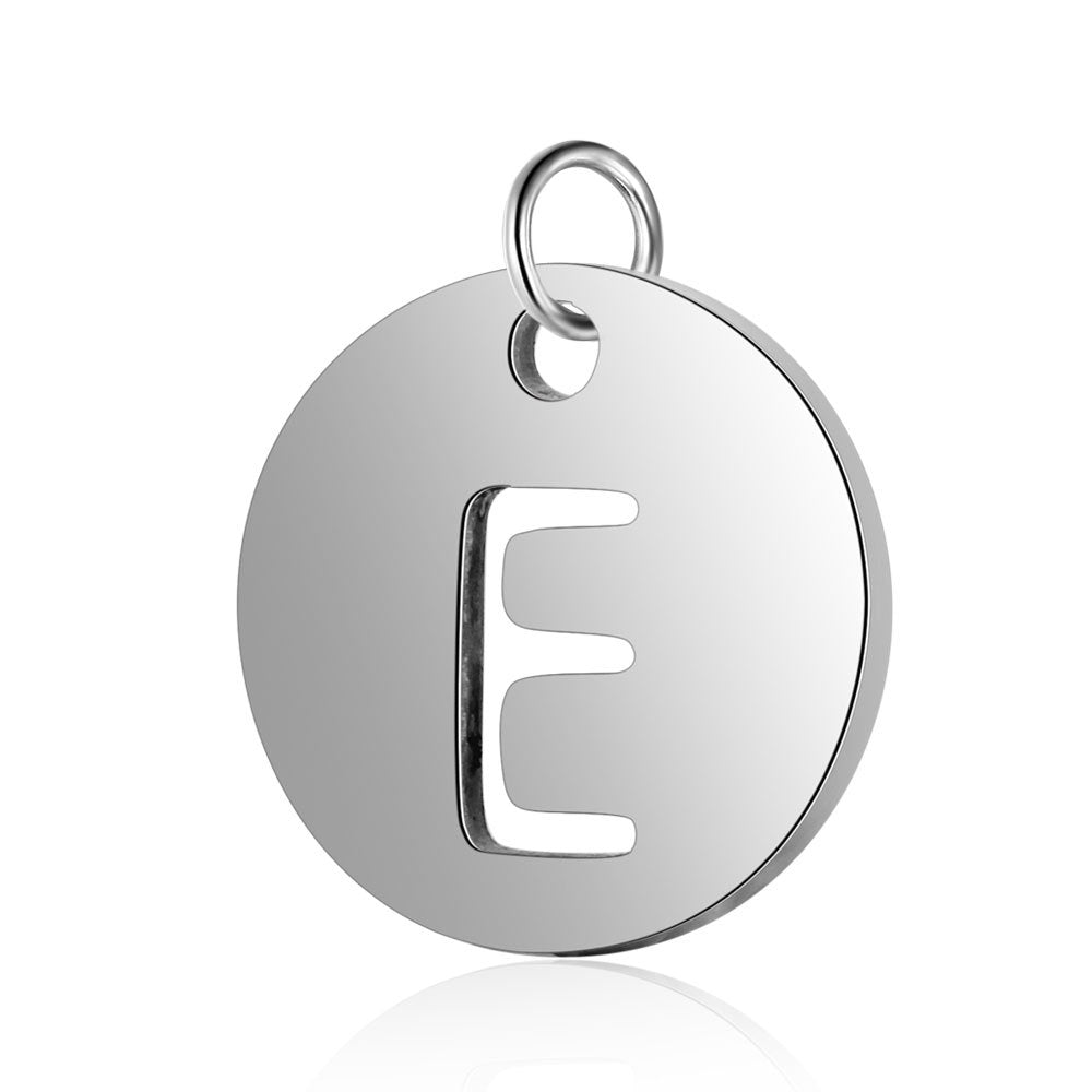 Titanium Steel Hollow Letter Pendant - 0 - Bijou Her - style -  - 