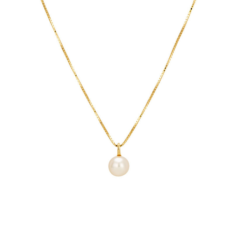 Pearl Necklace Female Pendant Temperament Clavicle Chain - 0 - Bijou Her -  -  - 