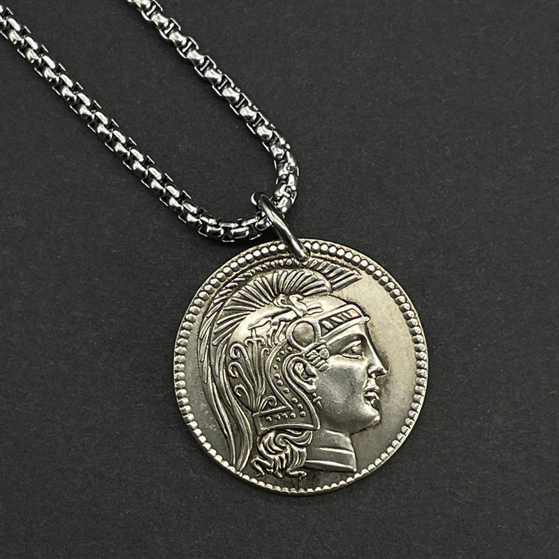 Vintage Portrait Coin Necklace Alloy - 0 - Bijou Her -  -  - 