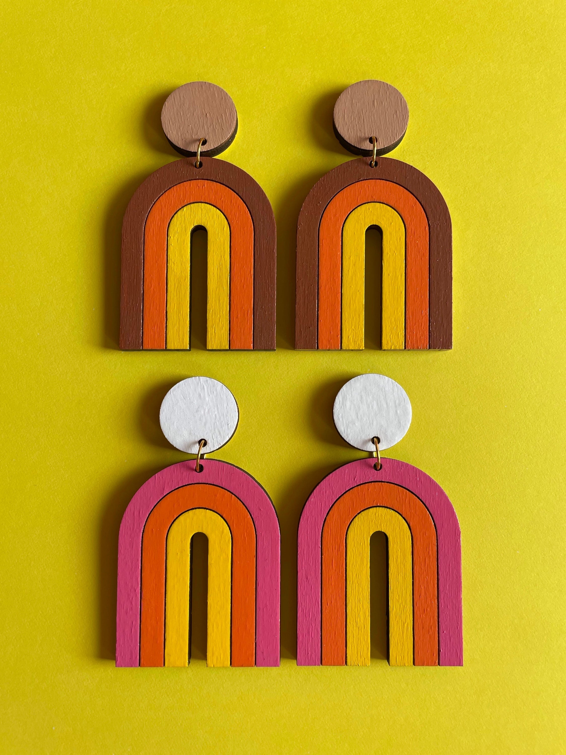 Retro Rainbow Earrings - Jewelry & Watches - Bijou Her -  -  - 