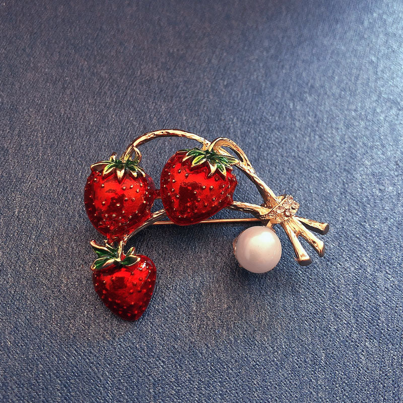 Sweet And Lovely Flower Strawberry Female Brooch - 0 - Bijou Her - style -  - 