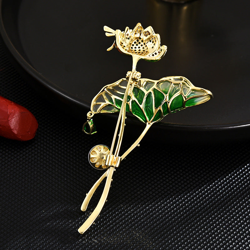 Lotus Pond Moonlight Brooch High-grade Female - 0 - Bijou Her -  -  - 