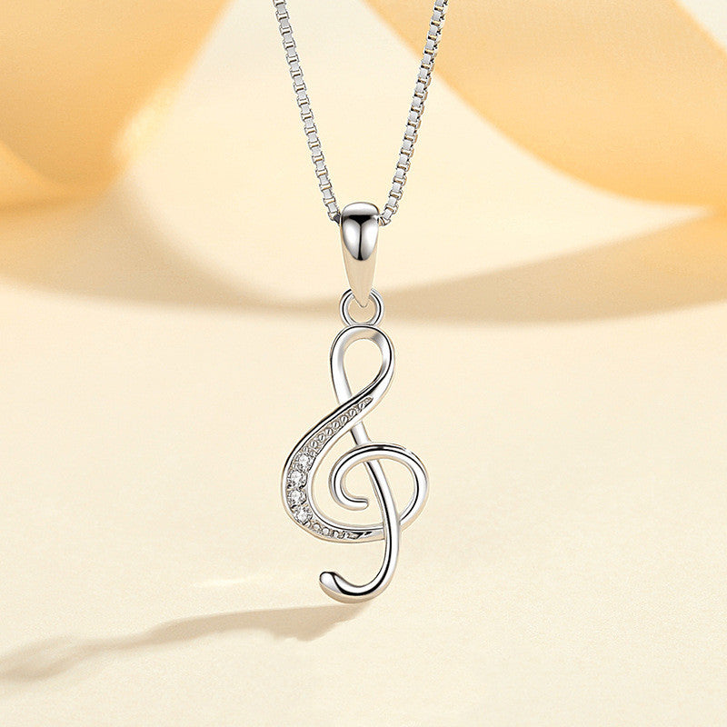 Special-interest Design Musical Note Pendant Necklace - 0 - Bijou Her -  -  - 