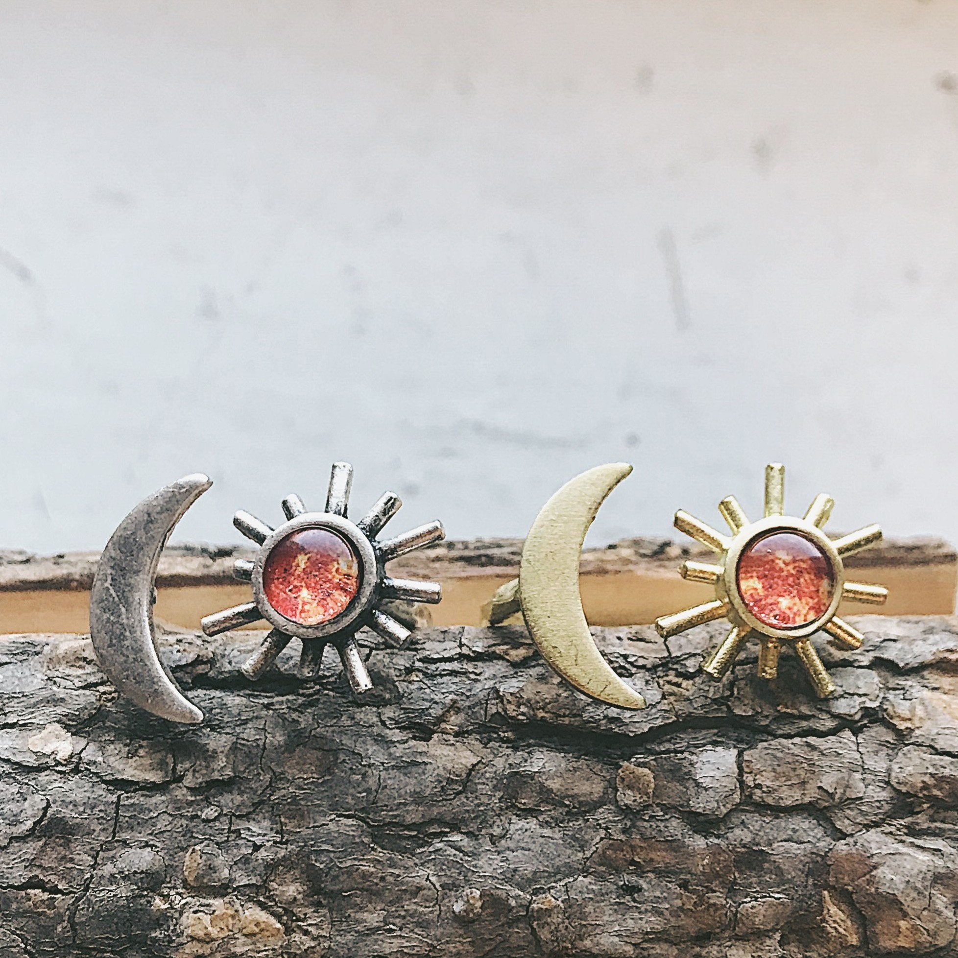 Sun and Moon Sculptural Statement Ring - Jewelry & Watches - Bijou Her -  -  - 