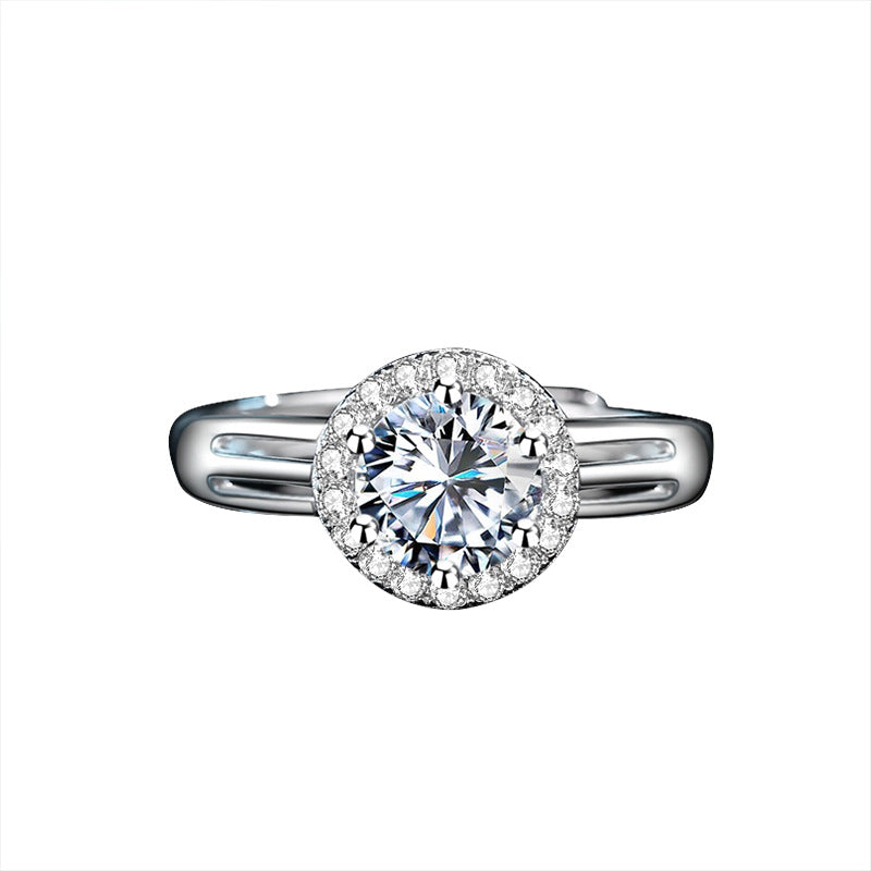 Six Prong Moissanite Diamond Ring 1 Carat - 0 - Bijou Her - Color - Size - 