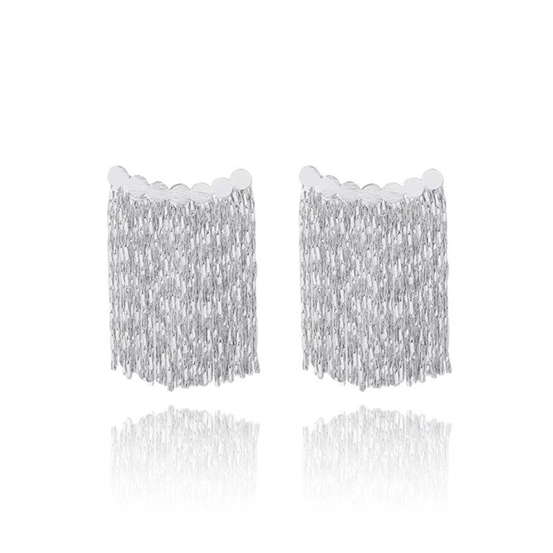 Women's Temperament Fashion Simple Tassel Earrings - 0 - Bijou Her -  -  - 