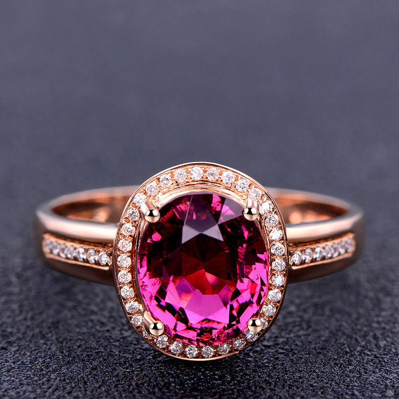 Red Crystal Ruby Gemstones Diamonds Rings - 0 - Bijou Her -  -  - 