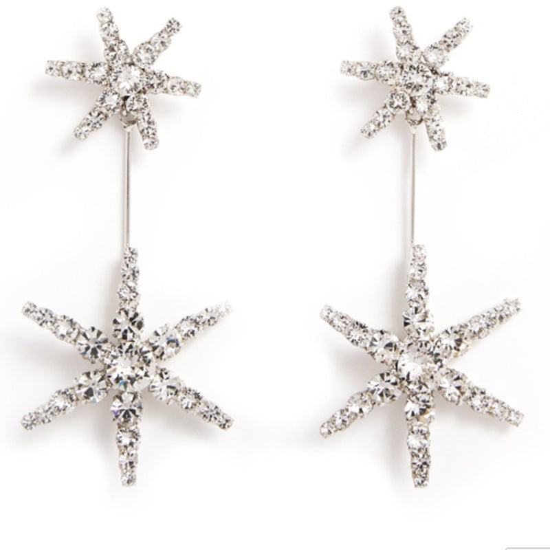 Women's Fashion Six-star Long Earrings - 0 - Bijou Her - Color -  - 