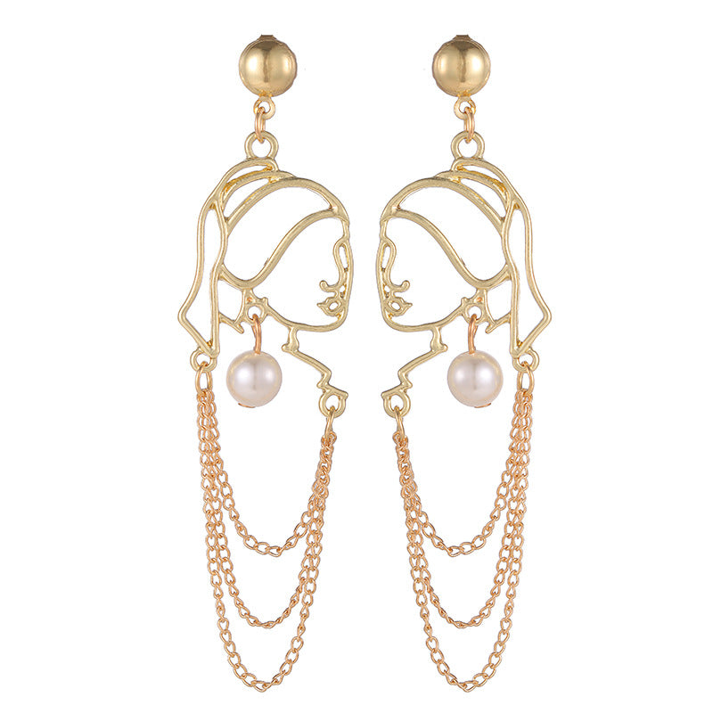 Korean Hollow Long Tassel Earrings - 0 - Bijou Her -  -  - 