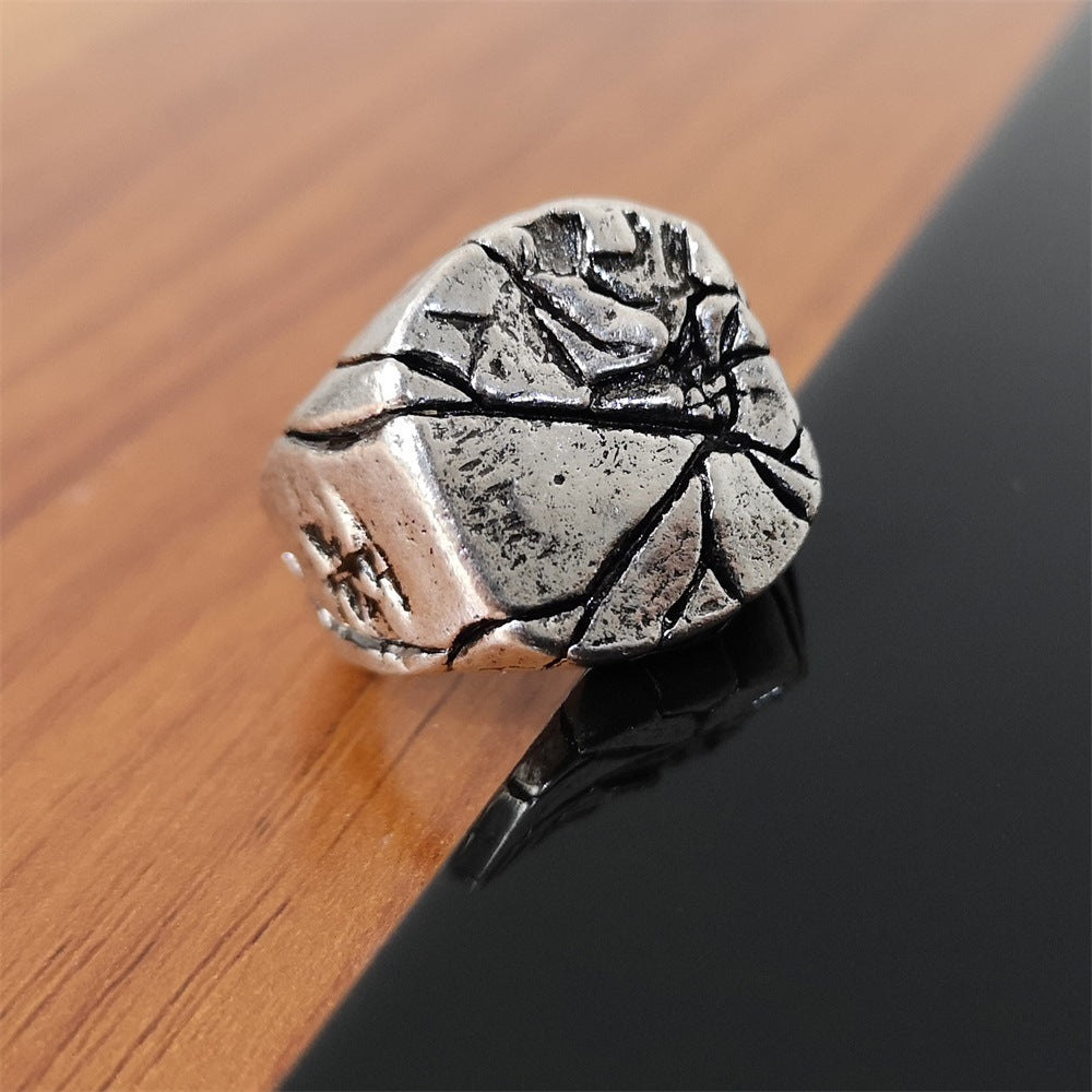 Vintage Jewelry Ring Alloy Cracked Hand Jewelry - 0 - Bijou Her -  -  - 