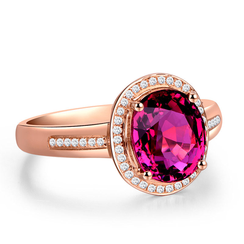 Red Crystal Ruby Gemstones Diamonds Rings - 0 - Bijou Her -  -  - 