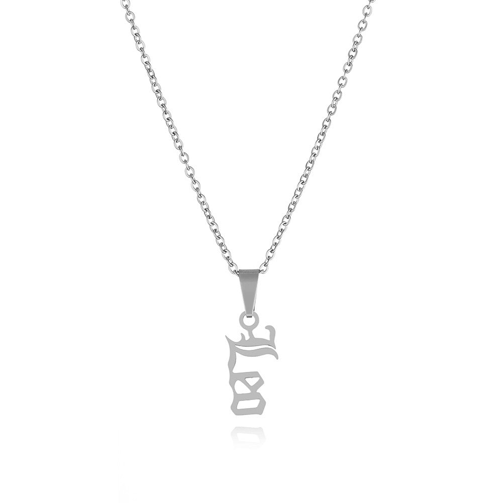 The Twelve Signs Of The Zodiac Stainless Steel Letters Of The Alphabet Pendant Necklace - 0 - Bijou Her - Color - constellation - 