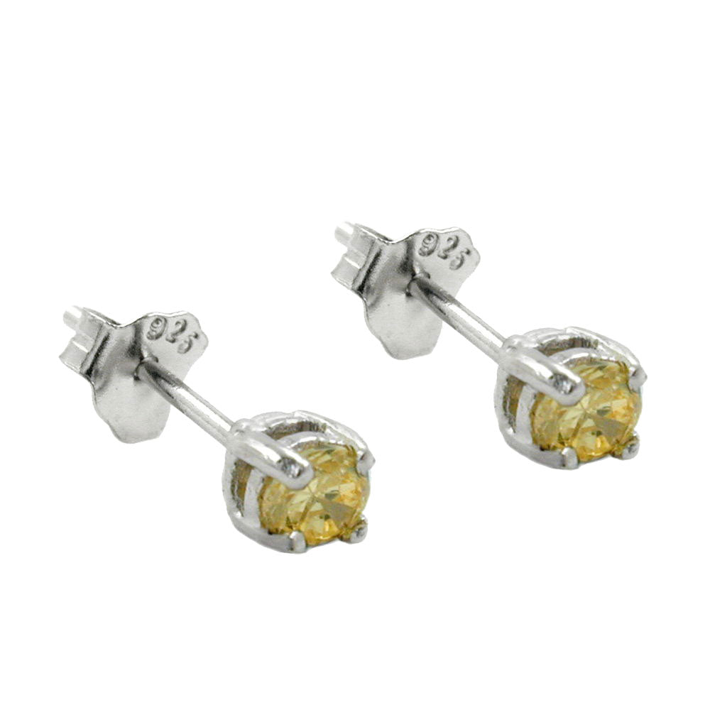 Yellow Crystal Stud Earrings - 3mm Sterling Silver
A timeless pair of chic yellow crystal stud earrings made of 925 sterling silver. Butterfly clasp. 3mm size, 0.5g weight. - Jewelry & Watches - Bijou Her -  -  - 