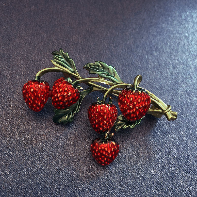 Sweet And Lovely Flower Strawberry Female Brooch - 0 - Bijou Her - style -  - 