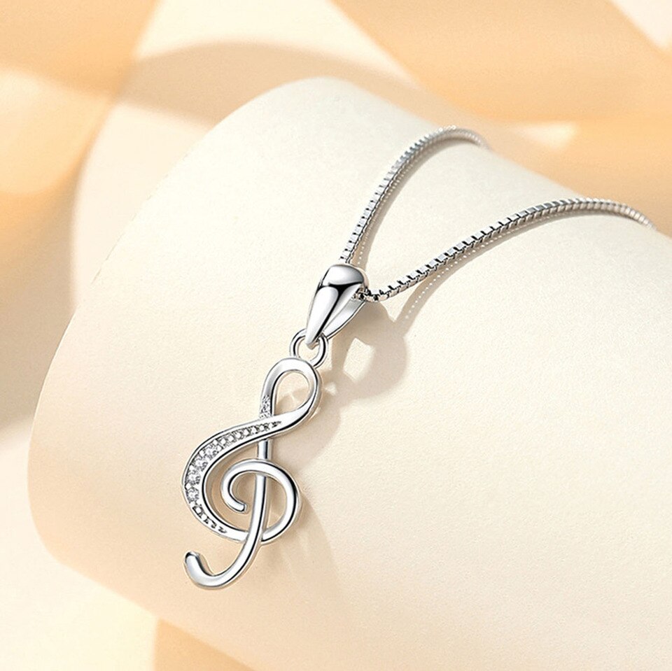 Special-interest Design Musical Note Pendant Necklace - 0 - Bijou Her -  -  - 