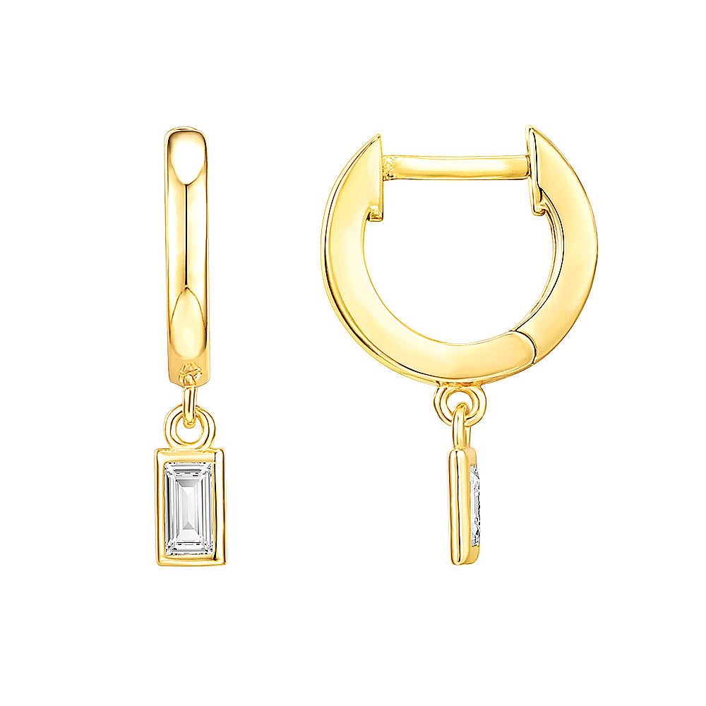 Women's Geometric Diamond Pearl Lock Earrings - 0 - Bijou Her - Color -  - 