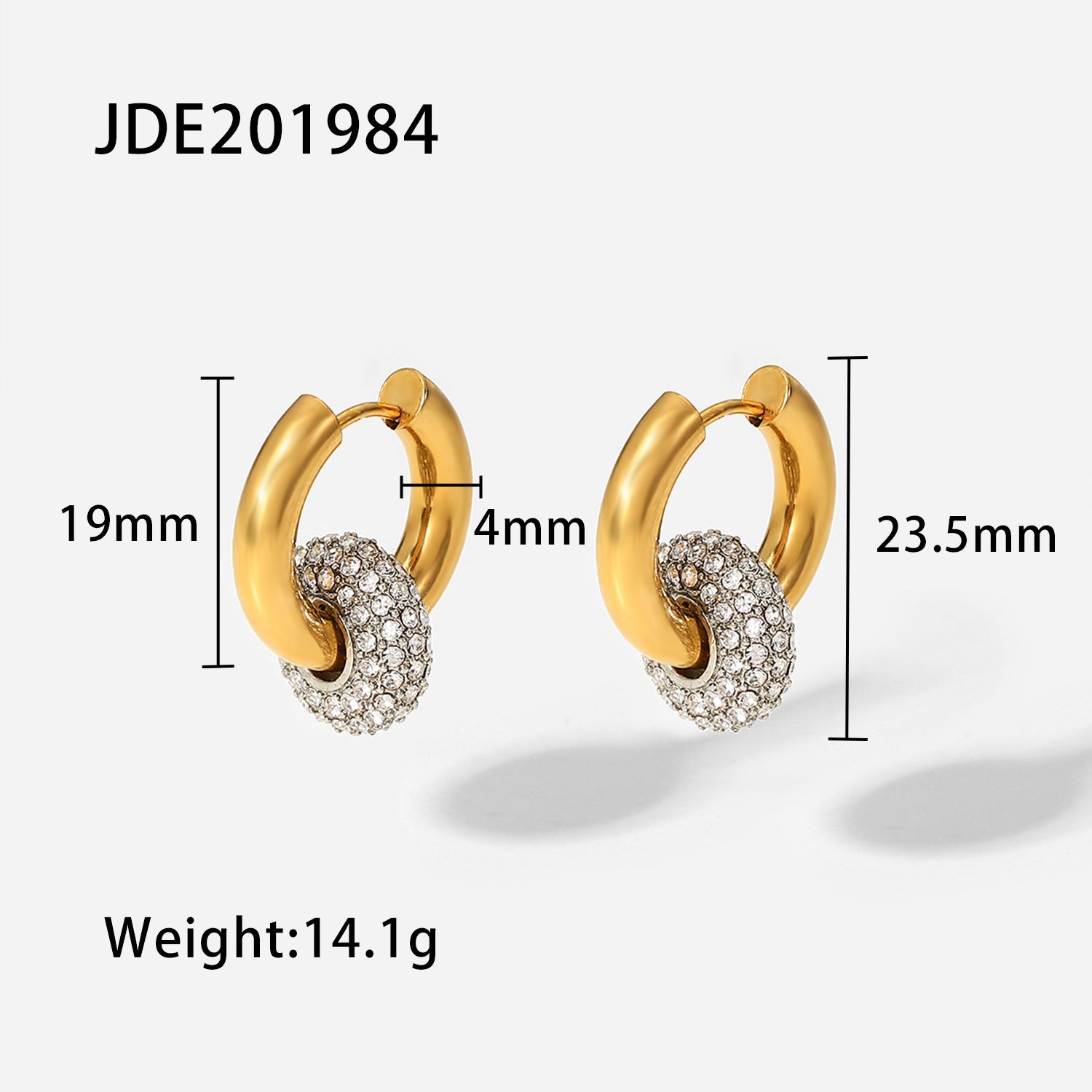 INS Fashion Women's Zircon Ring Pendant Earrings - 0 - Bijou Her -  -  - 