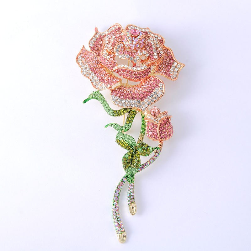 Rose Brooch Winter Accessories In Europe And America - 0 - Bijou Her - style -  - 