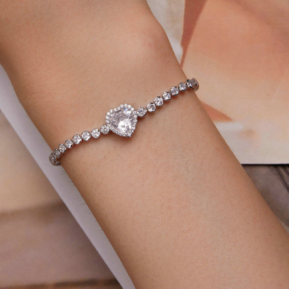 New Sparkling Love Zirconia Bracelet - 0 - Bijou Her -  -  - 