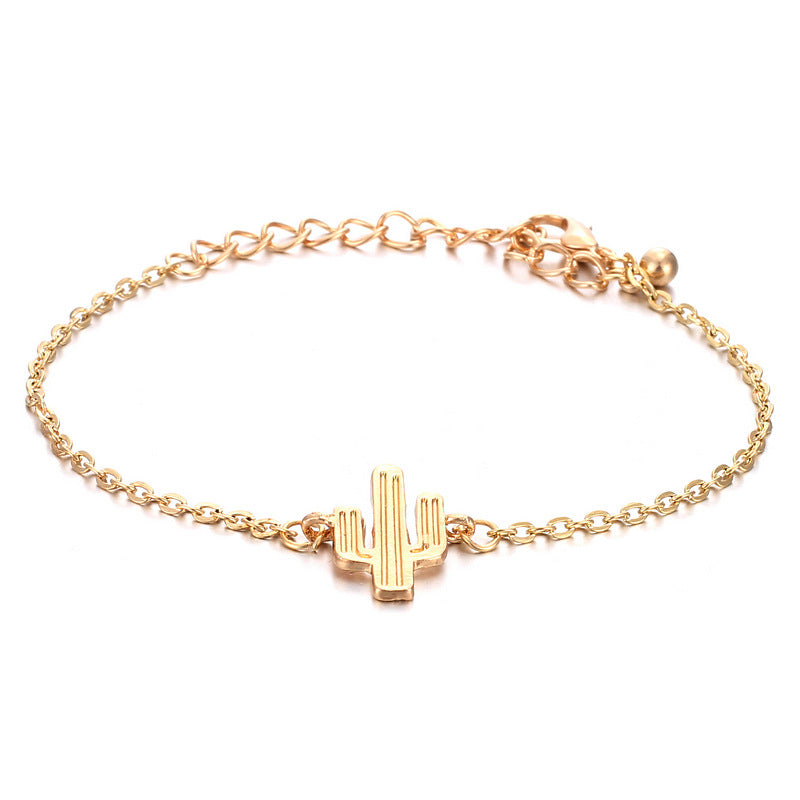 Triangle Knotted LOVE Letter Cactus Bracelet - 0 - Bijou Her -  -  - 