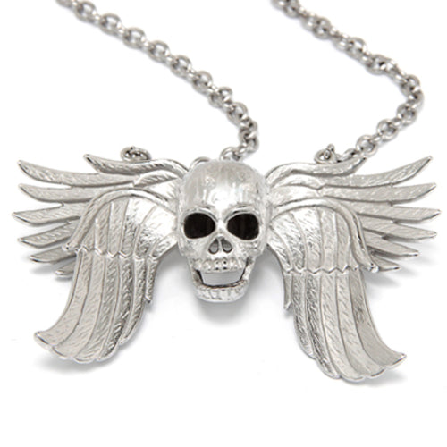 Skull Wing Necklace - Bold Statement Piece in 316L Stainless Steel - Jewelry & Watches - Bijou Her - color -  - 