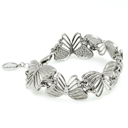 Springtime Stainless Steel Butterfly Bracelet - 6 Butterfly Design - Jewelry & Watches - Bijou Her -  -  - 