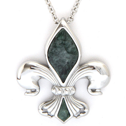 Green Marble Lily Necklace - Illuminate Your Path with Fleur-de-Lis Design
This stunning pendant features the flower of light design, crafted from green marble and 316L stainless steel. With a pendant size of W: 1.69" H: 1 - Jewelry & Watches - Bijou Her -  -  - 