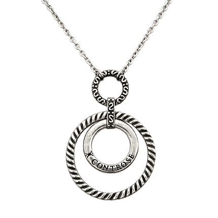 Stainless Steel Infinity Necklace - Multiple Textures and Colors - 20" Chain with 2" Extender - Jewelry & Watches - Bijou Her -  -  - 