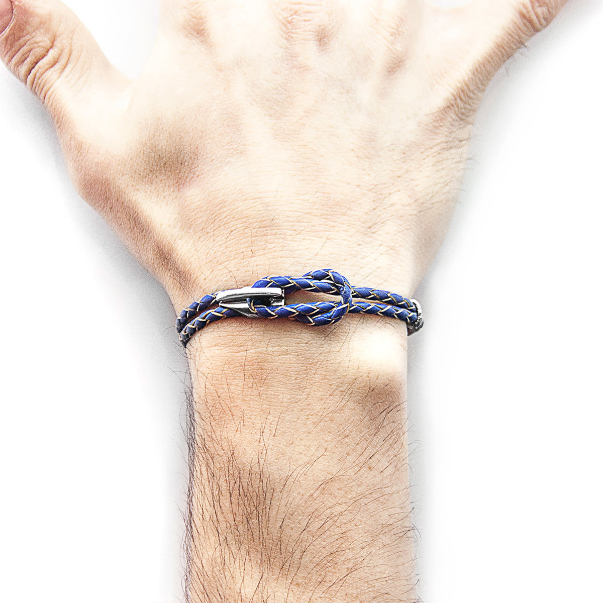 Handcrafted Royal Blue Leather and Silver Bracelet - Minimalist Style and Quality Craftsmanship in Great Britain - Jewelry & Watches - Bijou Her -  -  - 