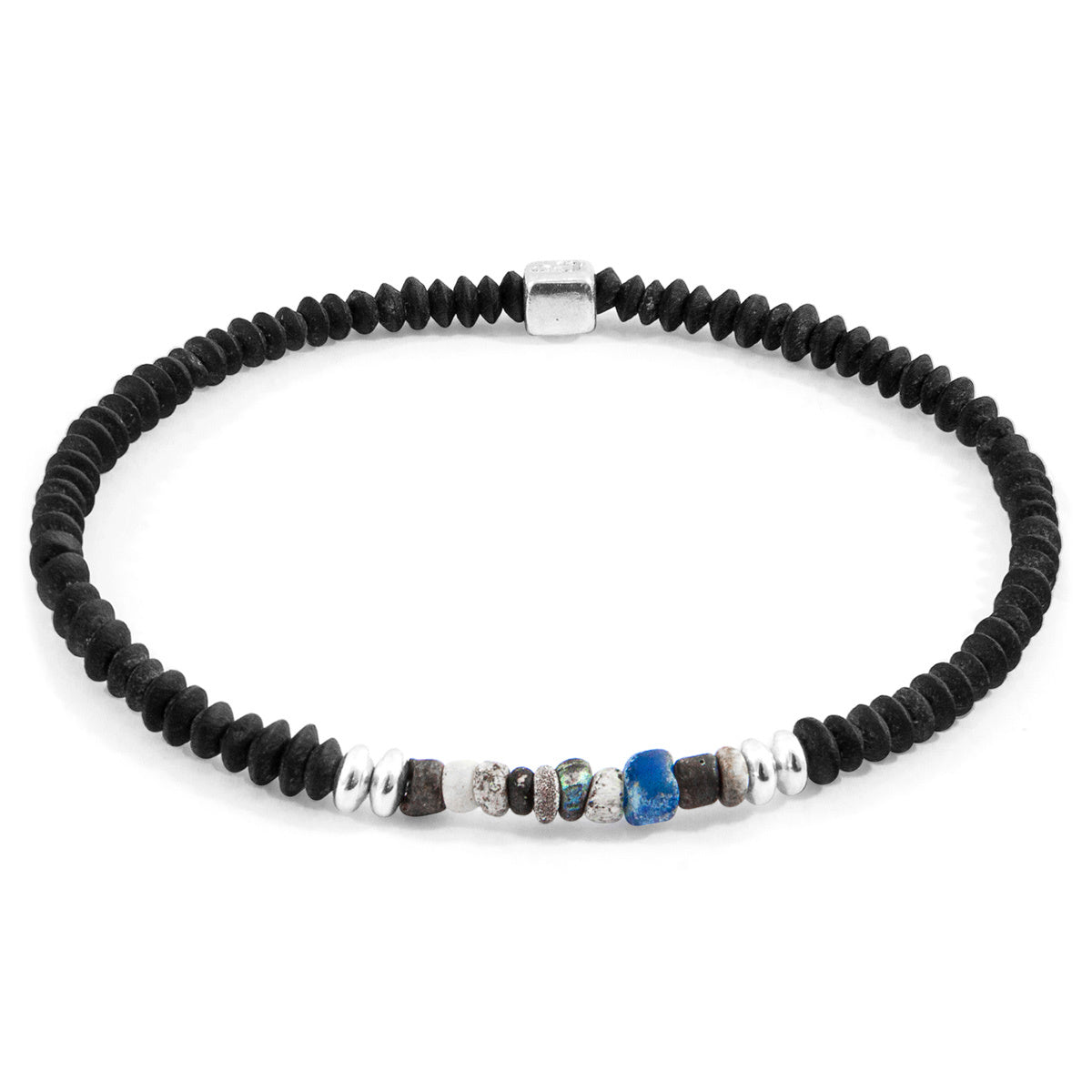 Multicoloured Stone Beaded Silver Bracelet by ANCHOR & CREW - Jewelry & Watches - Bijou Her -  -  - 