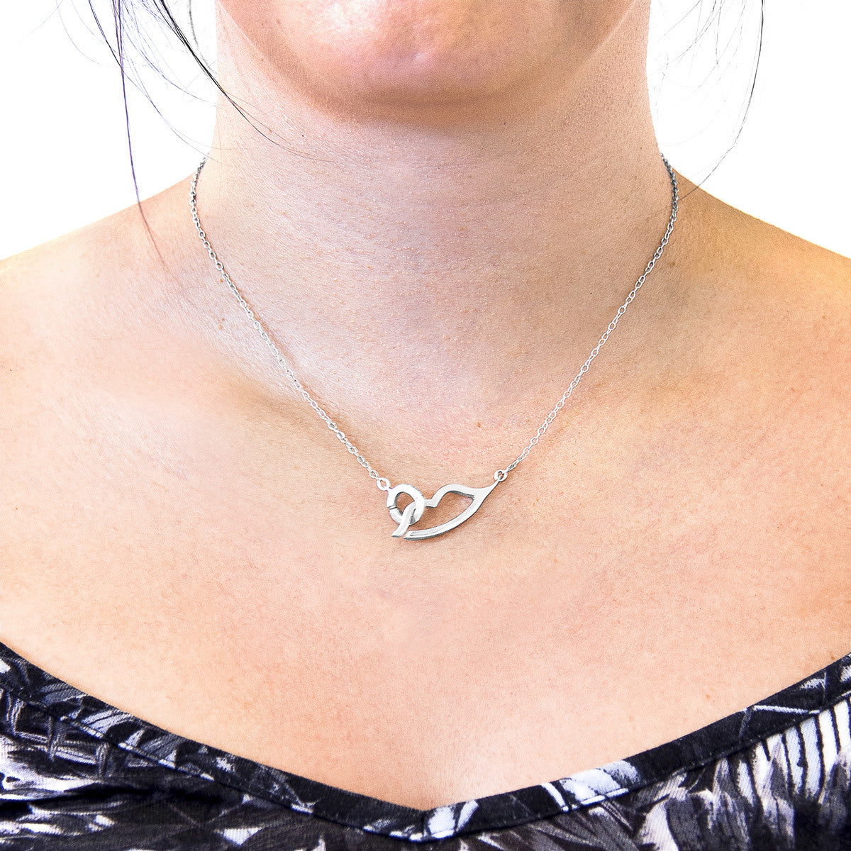 Handcrafted Kissing Lips Silver Pendant Necklace - British Design by ANCHOR & CREW - Jewelry & Watches - Bijou Her -  -  - 