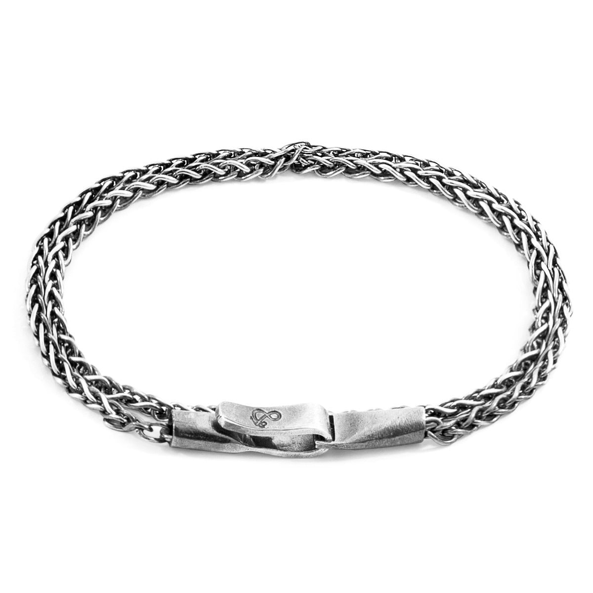 Staysail Double Sail Silver Chain Bracelet - Handcrafted in Great Britain with Solid .925 Sterling Silver Clasp and Hook - Available in 4 Sizes - Jewelry & Watches - Bijou Her -  -  - 