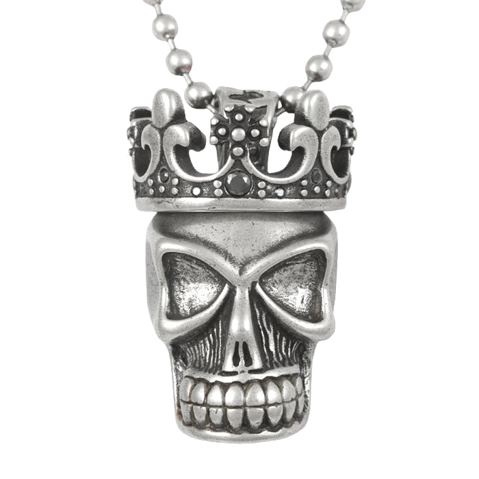 Rock Royalty Necklace - Two Piece Crown and Skull Pendant - Jewelry & Watches - Bijou Her -  -  - 