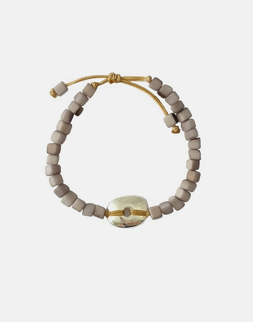 Leticia Mini Square Tagua Nut Bracelet - Organic and Ethical Jewelry - Jewelry & Watches - Bijou Her - Colour -  - 