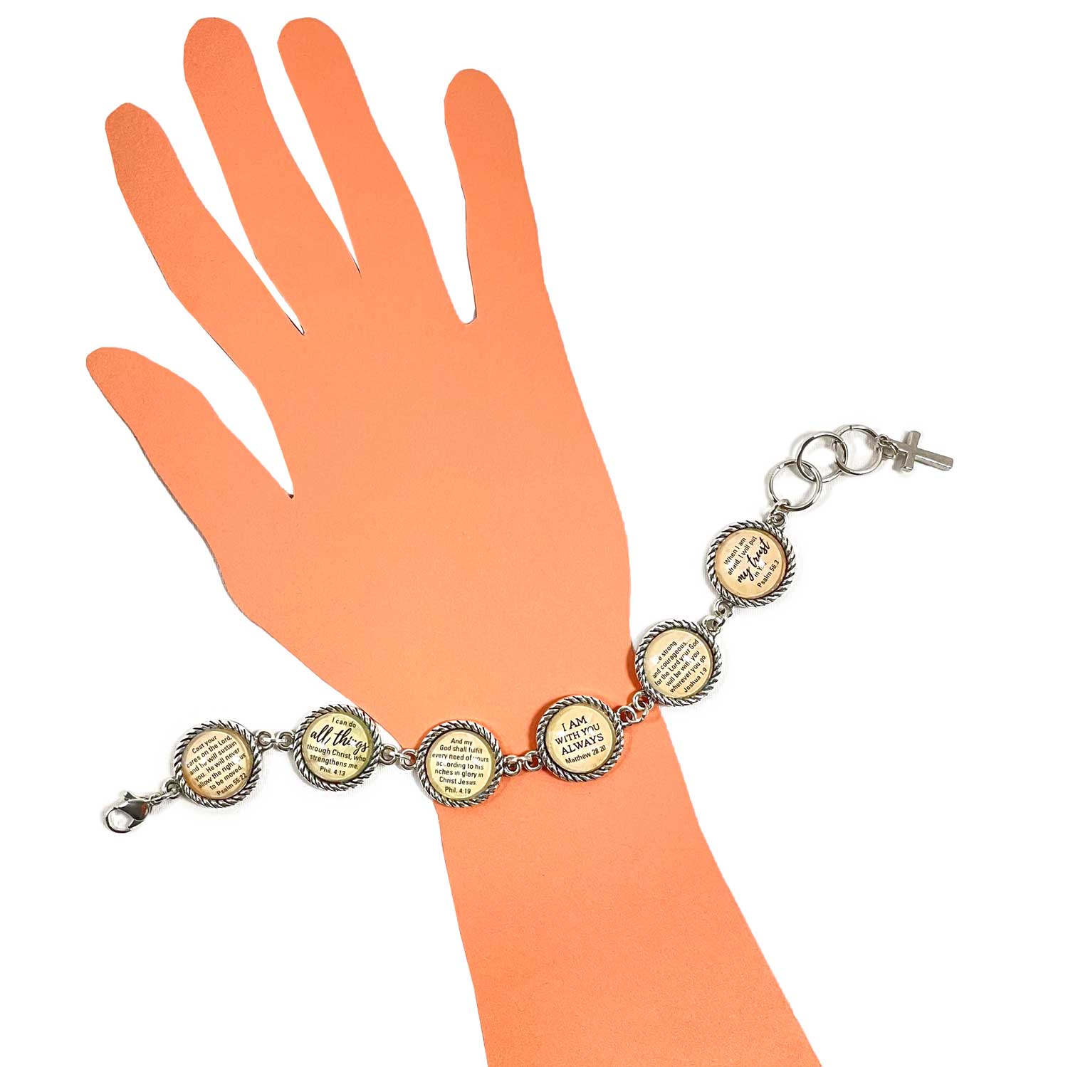 Serenity Prayer Charm Bracelet - Antique Silver Twist Edge Design - Bracelets - Bijou Her -  -  - 