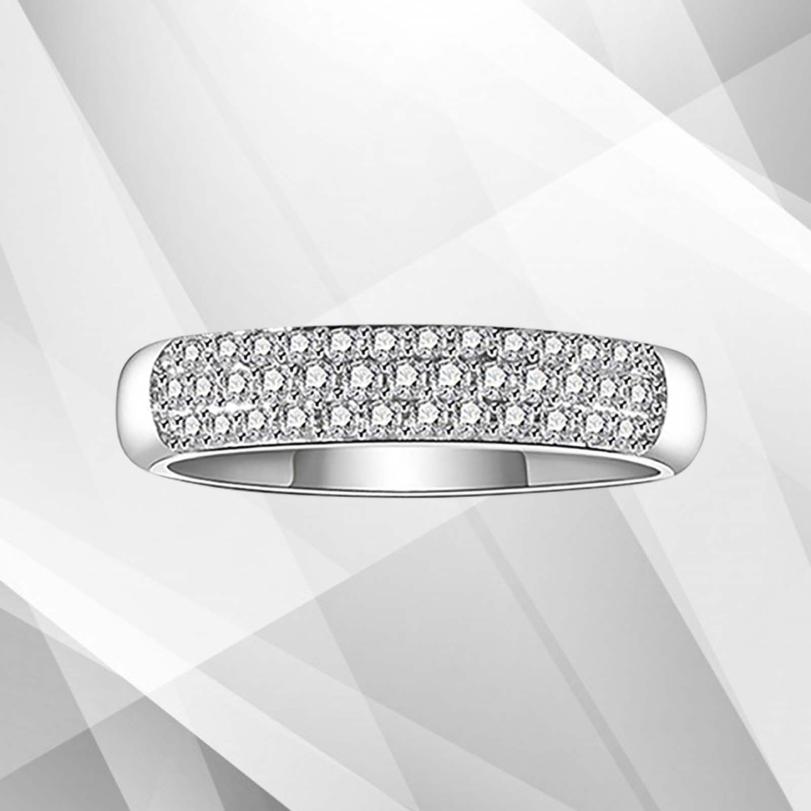 Micro Pave Women's Engagement Ring | Cambodian CZ Diamond | 0.35Ct | Brass | NDC4 - Jewelry & Watches - Bijou Her -  -  - 